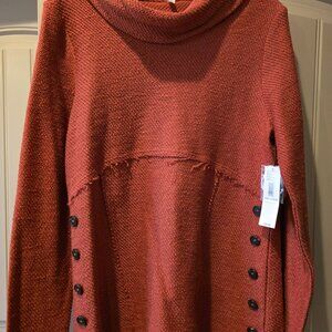 Burnt orange sweater light weight NEW with tags